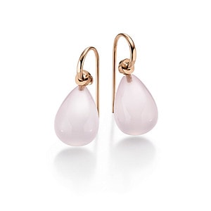 Diana Faraj Schmuck · Ohrhänger · Rosenquartz · Rotgold
